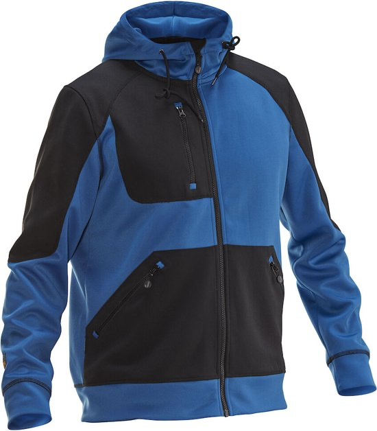 5303 HOODIE SPUN DYE KONINGSBLAUW / ZWART XL REF:5303-56-6599-XL JOBMAN