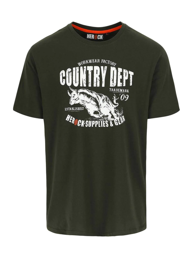 COUNTRY T-SHIRT DONKER KAKI S REF:23MTS2201DK-S HEROCK