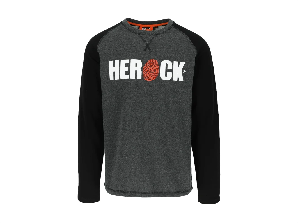 ROLES SWEATER DONKER HEATHER GRIJS/ZWART XXXL REF:23MTS2102-XXXL HEROCK