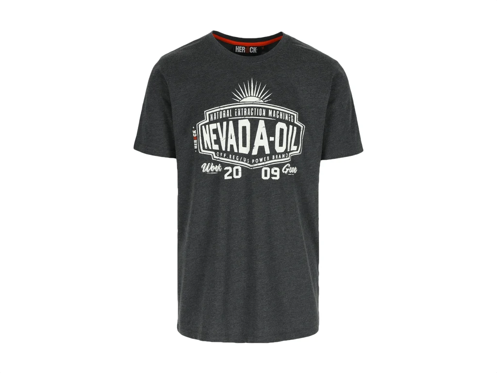 NEVADA T-SHIRT KORTE MOUWEN MT:M DONKER HEATHER GRIJS REF:23MTS2303DHG-M HEROCK