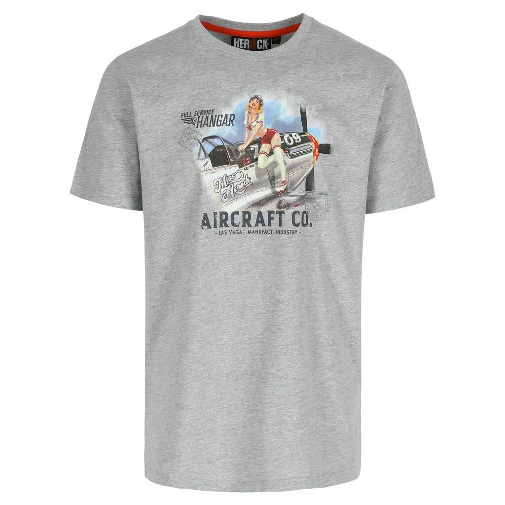 SKY RACER T-SHIRT KORTE MOUWEN MT:M LICHT HEATHER GRIJS REF:23MTS2305LHG-M HEROCK