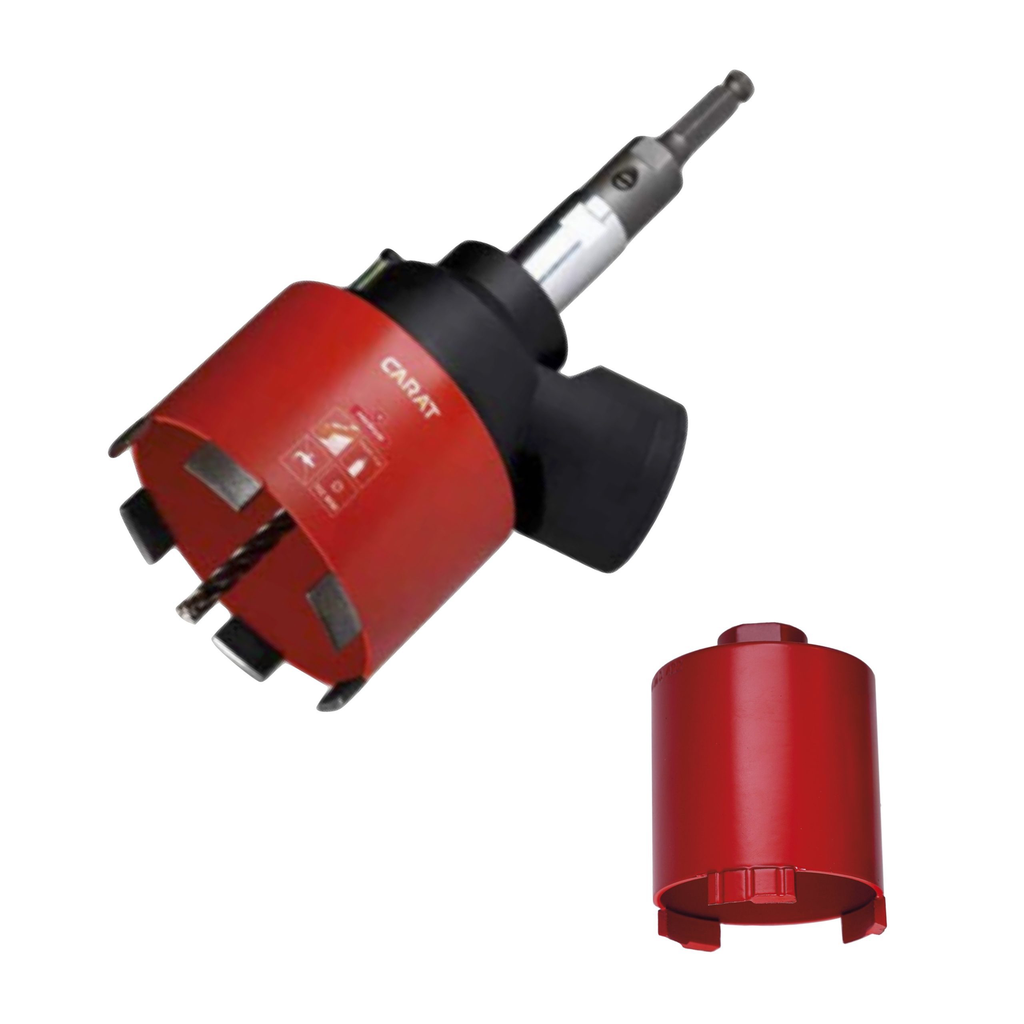 BAKSTEEN DOZENBOOR 2X Ø68 + GRATIS MONTAGESET REF:HTP2X068MS CARAT