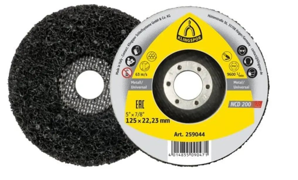 REINIGINGSSCHIJF VOOR RVS VK/NCD200/VFS/125X22.23 REF:259044 KLINGSPOR 