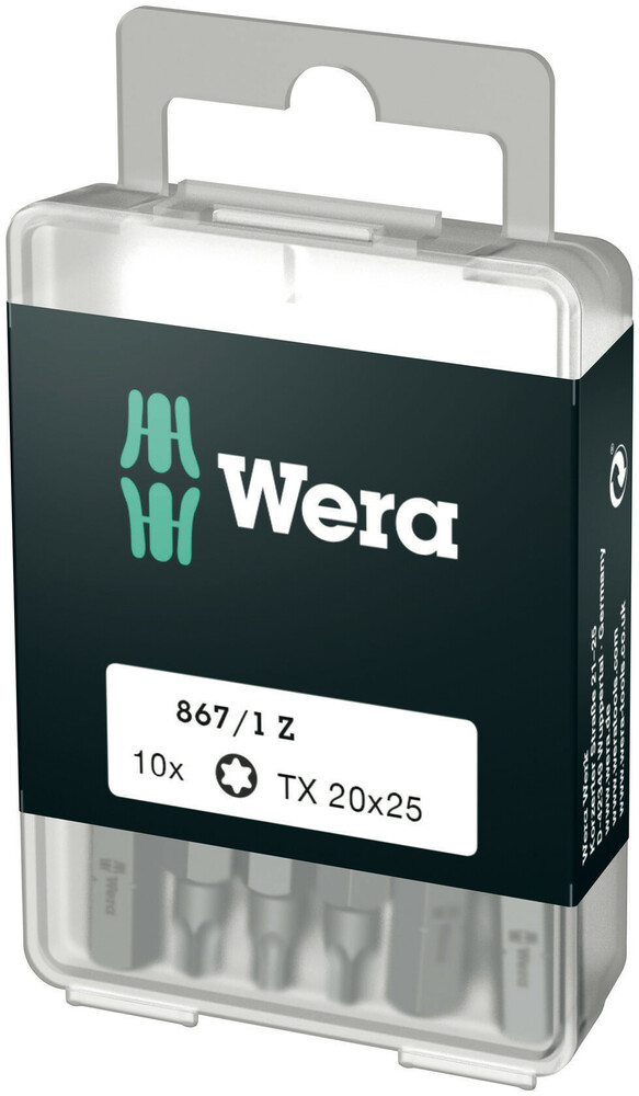 867/1 Z DIY 10 ST. TX20 X 25 72408 REF:WER05072408001 WERA