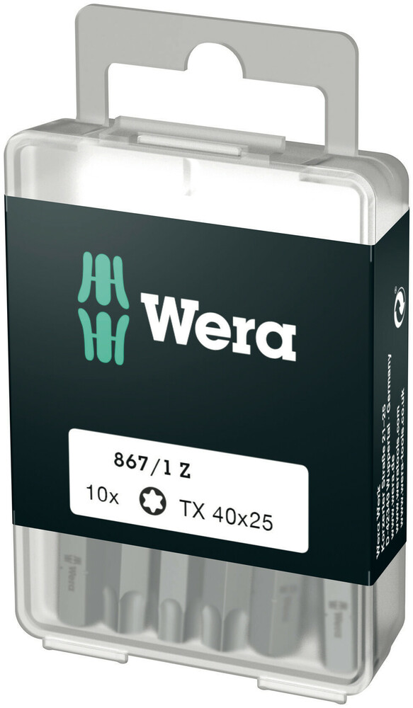 867/1 Z DIY 10 ST. TX40 X 25 72412 REF:WER05072412001 WERA