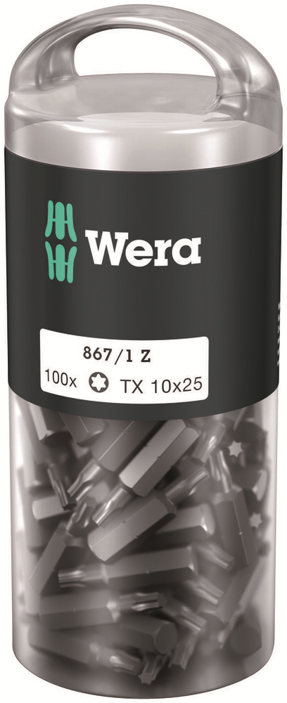 867/1 Z TX10X25 DIY 100 BITS 72446 REF:WER05072446001 WERA