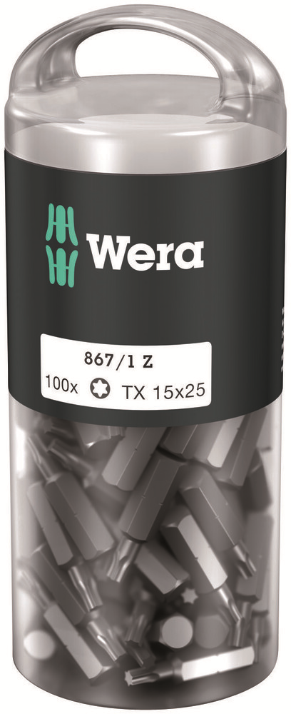 867/1 Z TX15X25 DIY 100 BITS 72447 REF:WER05072447001 WERA