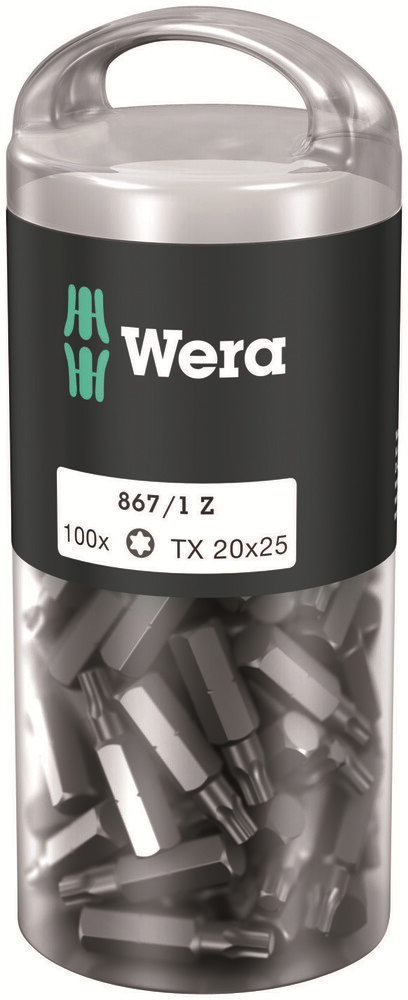 867/1 Z TX20X25 DIY 100 BITS 72448 REF:WER05072448001 WERA