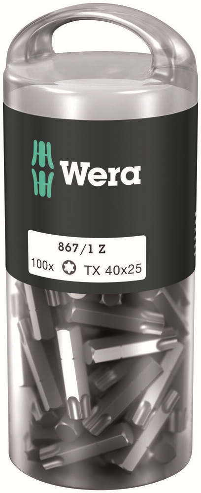 867/1 Z TX40X25 DIY 100 BITS 72452 REF:WER05072452001 WERA