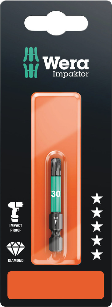 867/4 IMP DC SB IMPAKTOR TORX BITS 30X50MM REF:WER05073966001 WERA