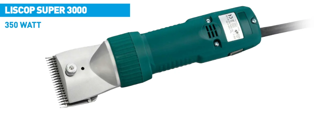 LISCOP SUPER 3000 KOEIENSCHEERMACHINE MET MESSEN A6 MET KOFFER 350W REF:03 348
