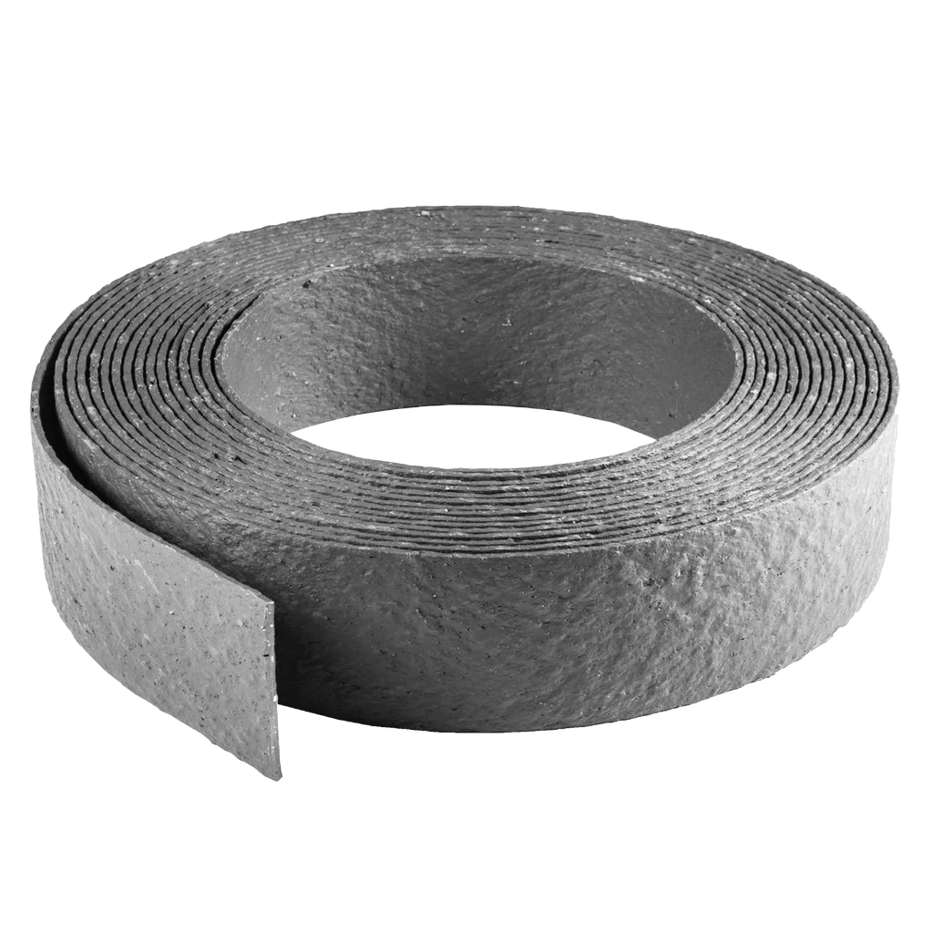 TUINAFBOORDING 25M 19CM X 0,7MM CM ECOLAT BORDERRAND GRIJS 100% GERECYCLED REF:E2519 AVR