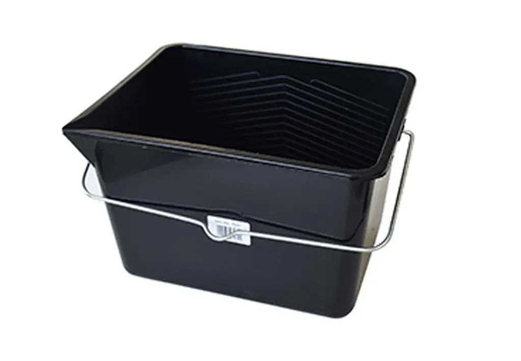 VERFEMMER ZWART PLASTIEK 12 LITER MET UITGIETER REF:7232 BOBRUSH 