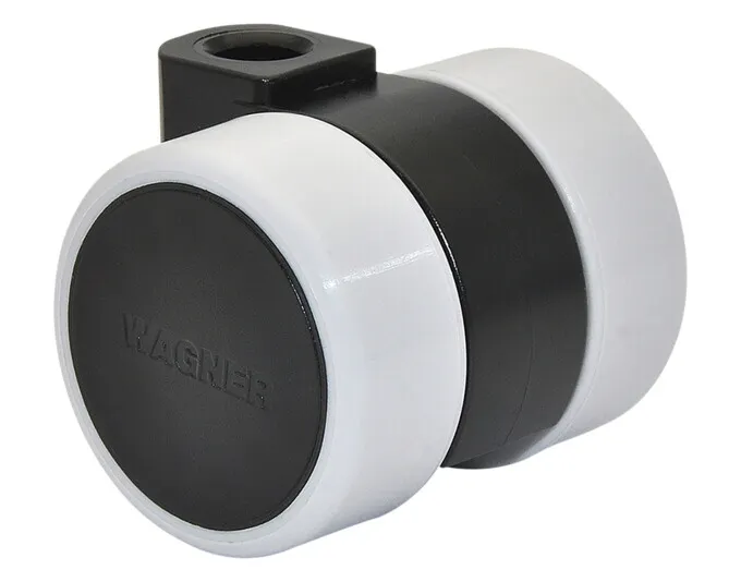 01-0239-01 MEUBELROLLER D37MM N&B, SOFT RUN, M8 REF:2737 WAGNER