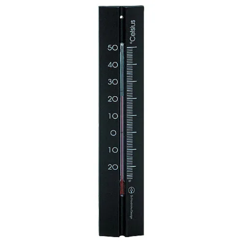 THERMOMETER BINNEN 20CM DESIGN ZWART 224210 890014