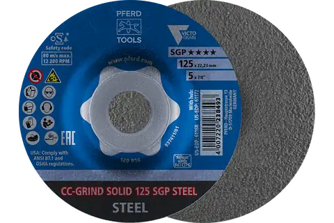 CC-GRIND SOLID 125 SGP STEEL REF:64187126 PFERD