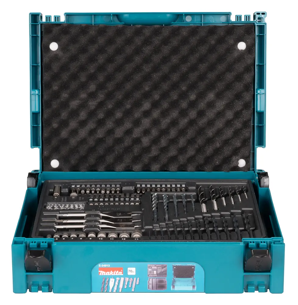 SET BOOR- EN SCHROEFBITS 70-DELIGE SET IN EEN MAKPAC KOFFER REF:E-24913 MAKITA