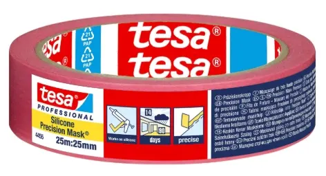 TAPE ROOD SILICONE PRECISION MASK PROFESSIONAL 25MMX25M 4455 REF:04455-00001-00 TESA