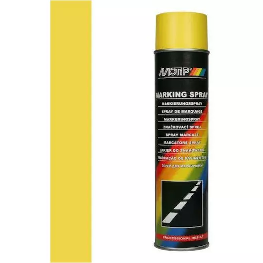 MOTIP MARKEERSPRAY HANDMATIG GEBRUIK GEEL 600 ML REF:MOT000031 MOTIP