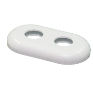 ROZET DUBBEL AFS.50MM WIT 21.7MM REF:8350030