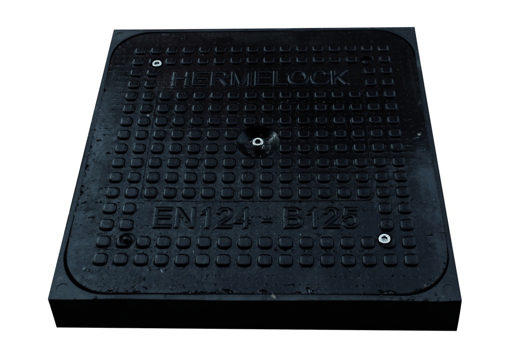 RIOOLDEKSEL HERMELOCK SB B125 0.6 0.6 ZWART REF:60