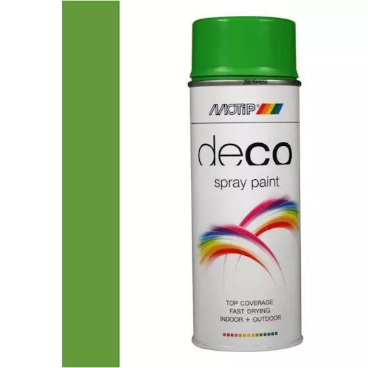MOTIP COLORSPRAY HOOGGLANS RAL 6018 GEELGROEN 400 ML REF:MOT01607 MOTIP