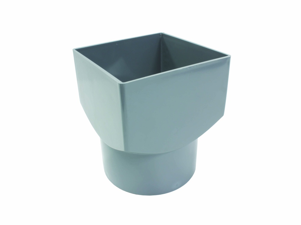 RWA OVERGANG 100X100 ROND 100 GRIJS REF:1510.610