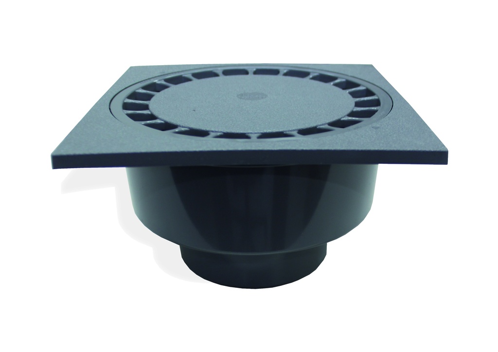 KLOKROOSTER PVC 250X250 75MM LOCK DONKERGRIJS REF:3109.0250