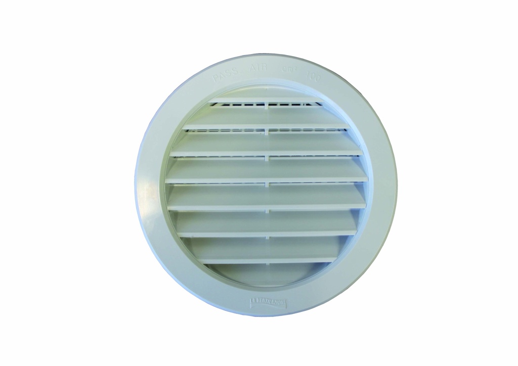 LUCHTROOSTER SCALAIR ROND T12G 12CM INBOUW VVP WIT