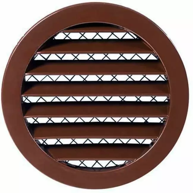 LUCHTROOSTER SCALAIR T12G ROND 12CM INBOUW BRUIN R