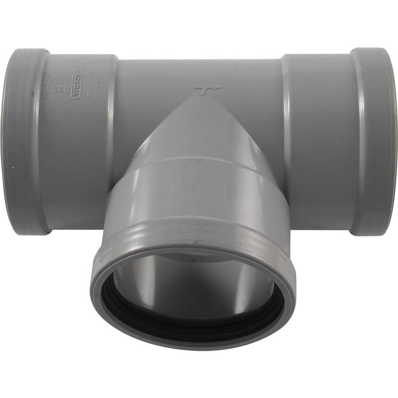 RIOOL T-STUK 110 87GR M/M/M R7037-BN-GRIJS 6000.41