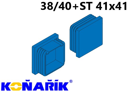 WT BESCHERM-KAP RAIL 38X40+ST41X41 BLAUW NYLON (25ST) REF:IWNKRWT-BK-38ST-0025