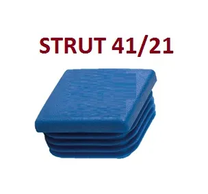 WT BESCHERM-EINDKAP VOOR RAIL 41X21 BLAUW NYLON (2