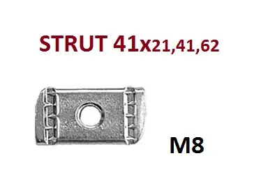 WT RAILMOER VOOR STRUT RAIL 41X M 8 -VZ (25 PC) WEDI