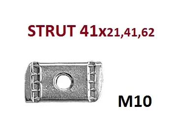 WT RAILMOER VOOR STRUT RAIL 41X M10 -VZ (25 PC) WEDI