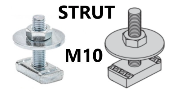WT RAILBOUT VOOR RAIL STRUT 41X M10X60 VZ (25ST) W