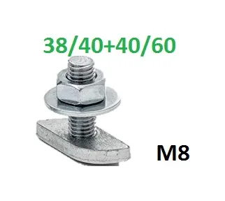 WT RAILBOUT VOOR RAIL 38X40/40X60 M 8X50 VZ ( 2ST)