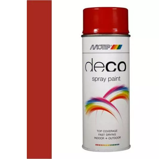 MOTIP COLORSPRAY HOOGGLANS RAL 3000 VUURROOD 400 ML REF:MOT01628 MOTIP