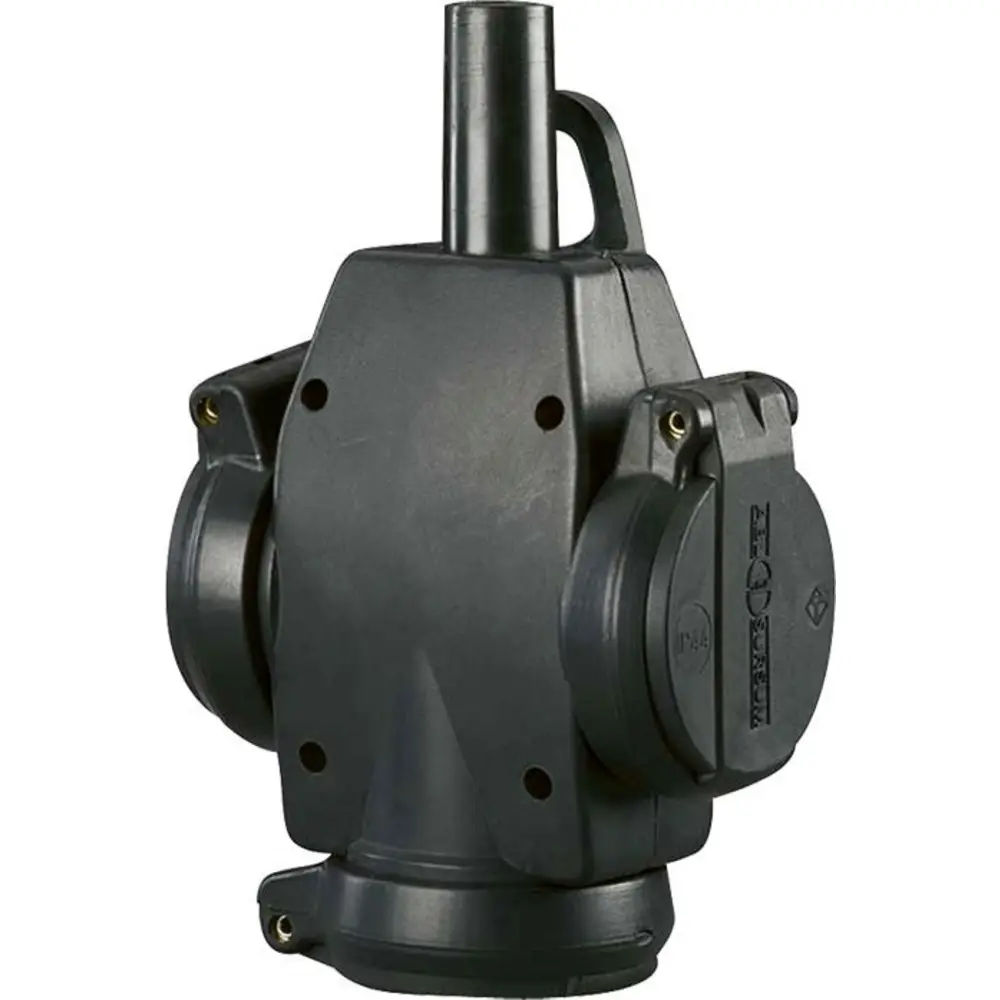 3-VOUDIG STOPKONTACT (B.A.)+DRAAIKLAPDEK.+VEILIGH. BUTYL IP44 REF:1473597