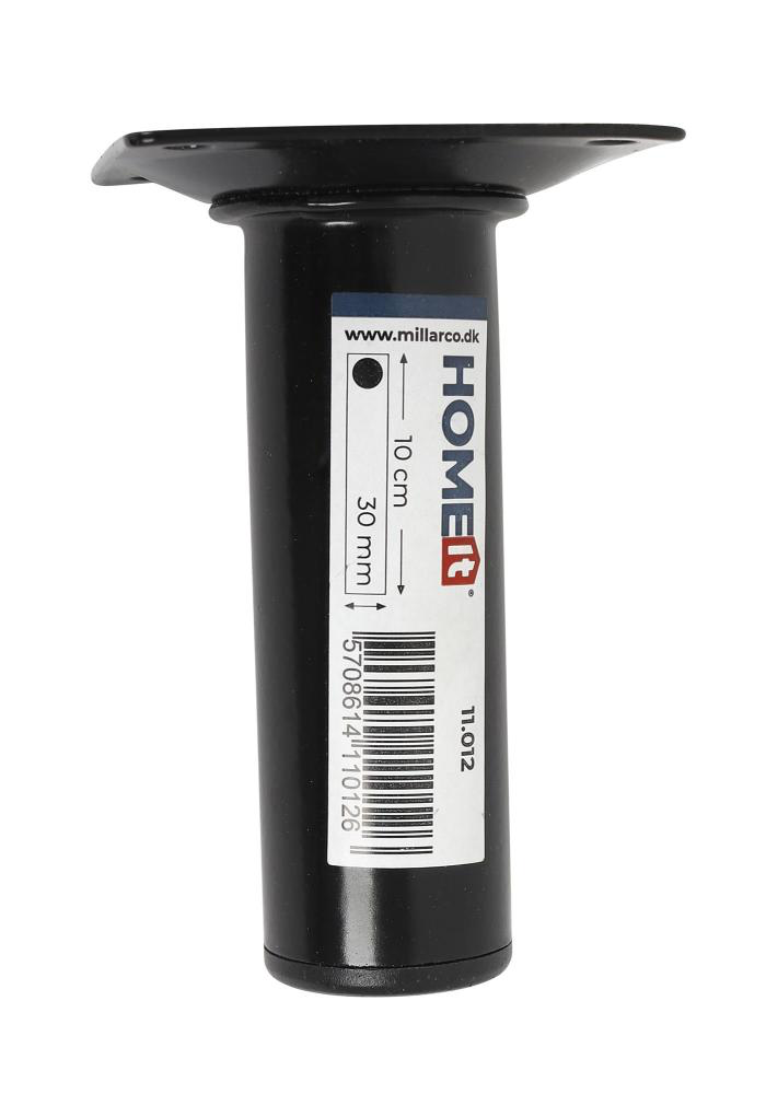 MEUBELPOOT ROND ZWART 30X100MM REF:1-6803-2-30100 PARDAEN