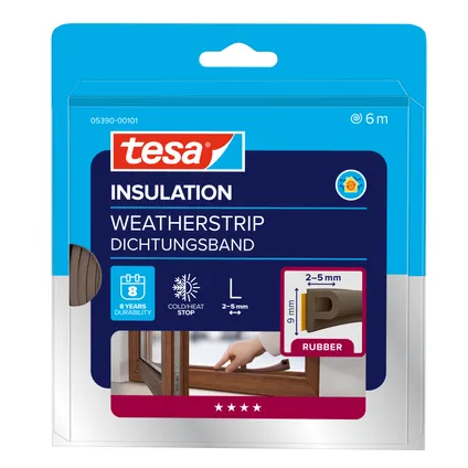 TESA TOCHTSTRIP CLASSIC P PROFIEL BRUIN 8JR, 6M REF:TES05390-00101-00 TESA CONSUMER