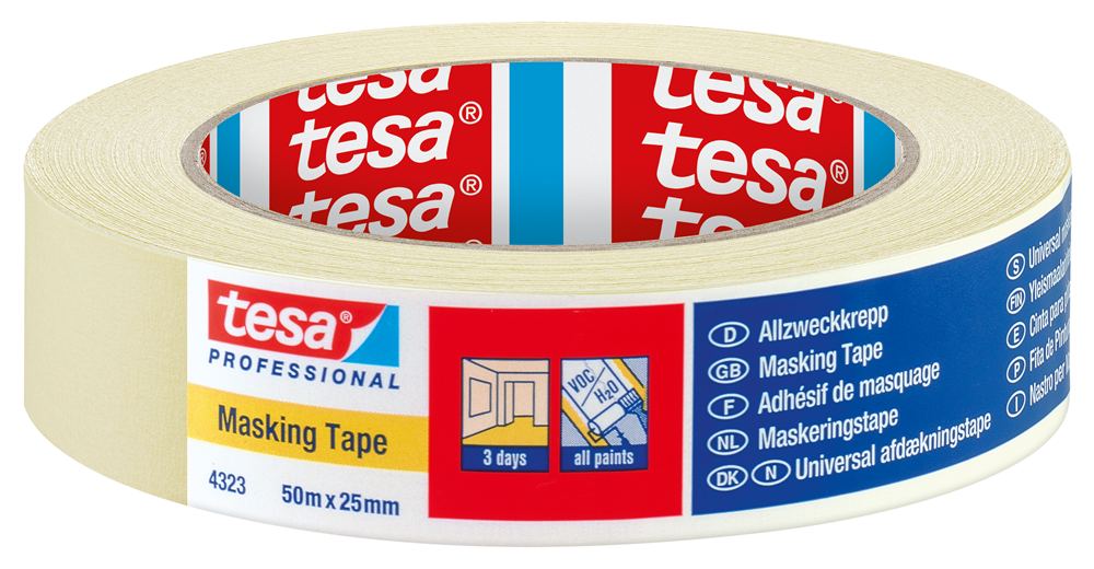 AFPLAKTAPE TESAKREPP 3 DAYS INDOOR BEIGE 50MX25MM REF:04323-00041-01 TESA PRO