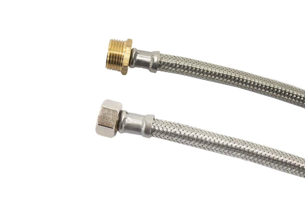 'PICK-A-FLEX EPDM DN8 INOX 1/2''M-3/8''F+J INOX L4 REF:B820.34.0400