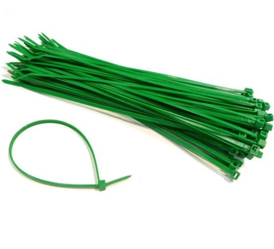 SPANBANDJES/COLSONS 100ST ZAKJE GROEN REF:100LOCK01-GR