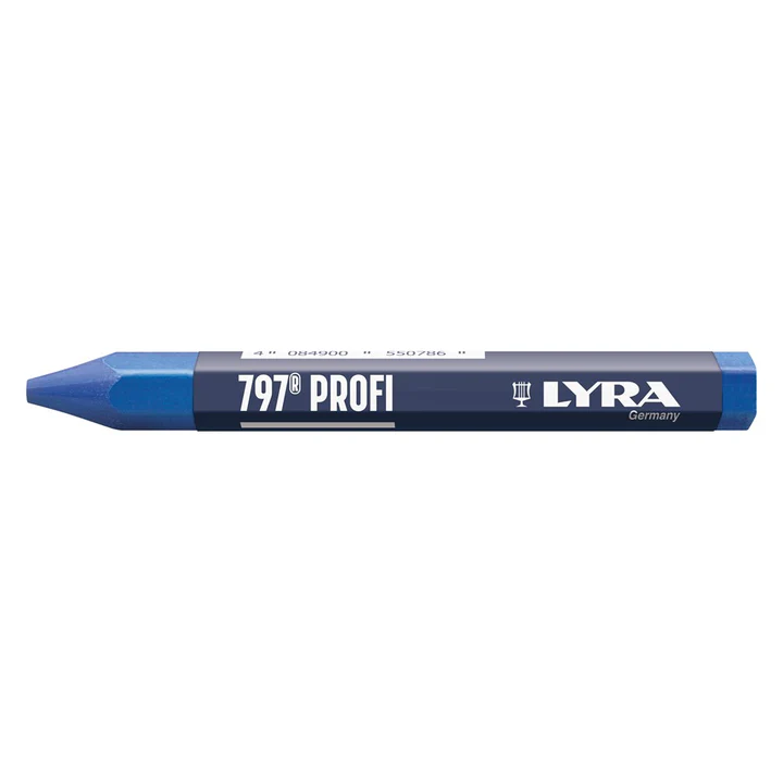 VETSTIFT VOOR HOUT BLAUW 120MM 12MM 797-051 LYRA