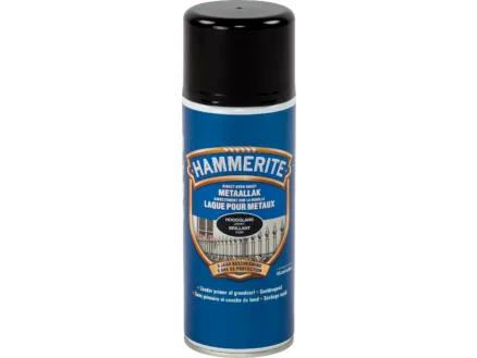 HT HOOGGLANSLAK ZWART 400 ML REF:HT5082241 HAMMERITE