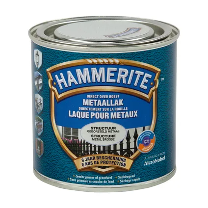 HT STRUCT.MAT LAK GEBORST METAAL 250 ML REF:HT5082310 HAMMERITE