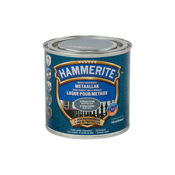 HT STRUCTUUR MAT LAK NACHTBLAUW 250 ML REF:HT5082318 HAMMERITE