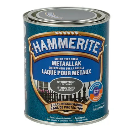 HT STRUCTUUR MAT LAK LEI ZWART 750 ML REF:HT5082307 HAMMERITE