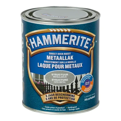 HT STRUCTUUR MAT LAK METAALGRIJS 750 ML REF:HT5082311 HAMMERITE